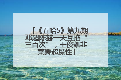 《五哈5》第九期邓超陈赫一天互掐“三百次”，王俊凯韭菜舞超魔性