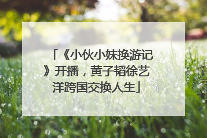 《小伙小妹换游记》开播，黄子韬徐艺洋跨国交换人生
