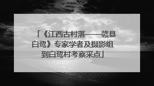 《江西古村落——赣县白鹭》专家学者及摄影组到白鹭村考察采点