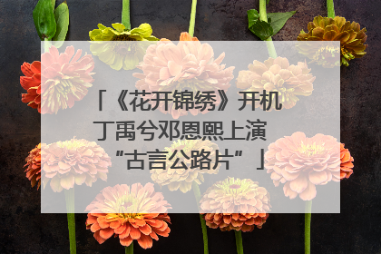 《花开锦绣》开机 丁禹兮邓恩熙上演“古言公路片”