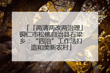 「两清两改两治理」铜仁市松桃自治县石梁乡：“四治”工作法打造和美新农村
