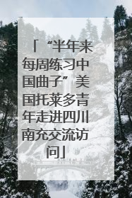 “半年来每周练习中国曲子”美国托莱多青年走进四川南充交流访问