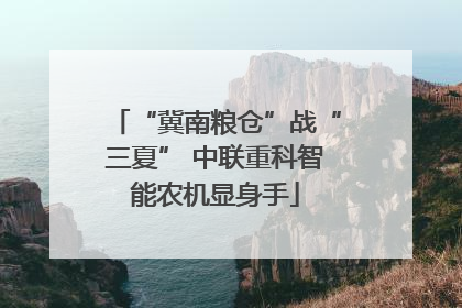 “冀南粮仓”战“三夏” 中联重科智能农机显身手
