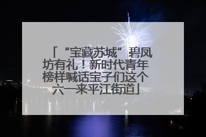 “宝藏苏城”碧凤坊有礼！新时代青年榜样喊话宝子们这个六一来平江街道