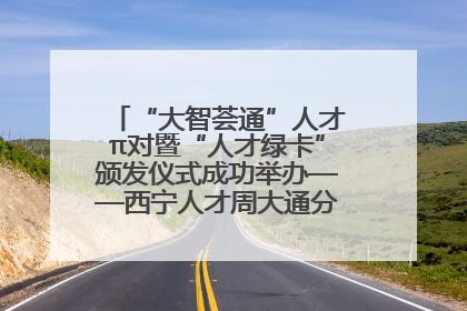 “大智荟通”人才π对暨“人才绿卡”颁发仪式成功举办——西宁人才周大通分会场亮点纷呈