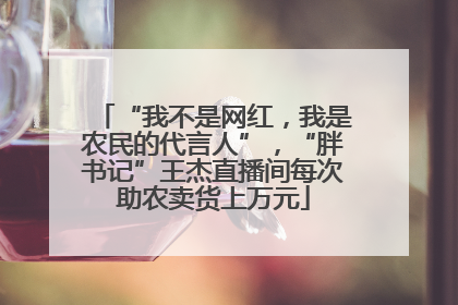 “我不是网红，我是农民的代言人”，“胖书记”王杰直播间每次助农卖货上万元