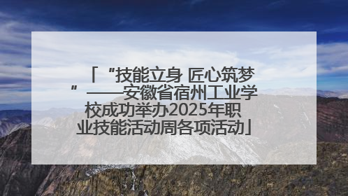 “技能立身 匠心筑梦”——安徽省宿州工业学校成功举办2025年职业技能活动周各项活动