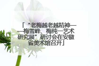 “老梅越老越精神——梅雪峰、梅纯一艺术研究展”研讨会在安徽省美术馆召开