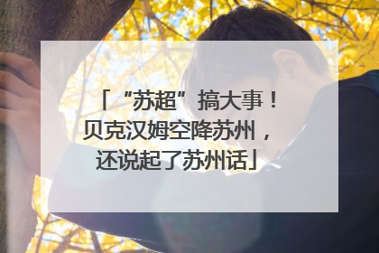 “苏超”搞大事！贝克汉姆空降苏州，还说起了苏州话