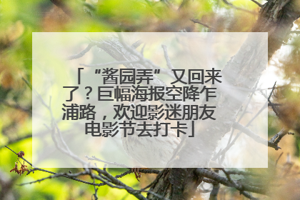 “酱园弄”又回来了？巨幅海报空降乍浦路，欢迎影迷朋友电影节去打卡