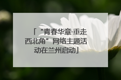 “青春华章·重走西北角”网络主题活动在兰州启动