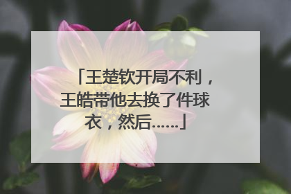 王楚钦开局不利，王皓带他去换了件球衣，然后……