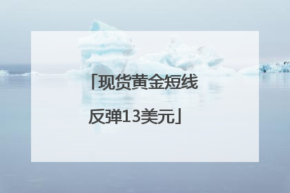 现货黄金短线反弹13美元