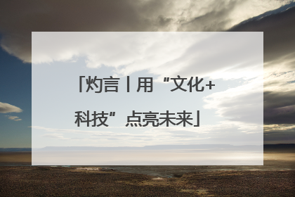 灼言丨用“文化+科技”点亮未来