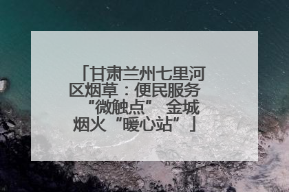 甘肃兰州七里河区烟草：便民服务“微触点” 金城烟火“暖心站”