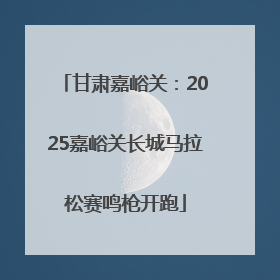 甘肃嘉峪关：2025嘉峪关长城马拉松赛鸣枪开跑