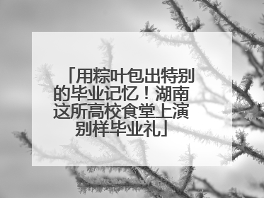 用粽叶包出特别的毕业记忆！湖南这所高校食堂上演别样毕业礼