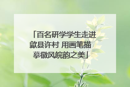 百名研学学生走进歙县许村 用画笔描摹徽风皖韵之美