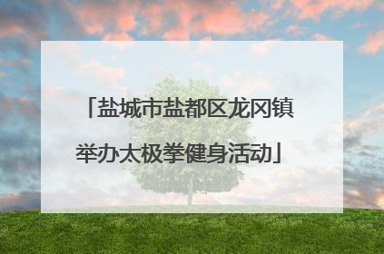 盐城市盐都区龙冈镇举办太极拳健身活动