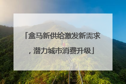 盒马新供给激发新需求，潜力城市消费升级