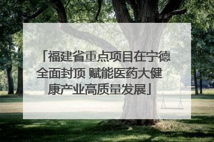 福建省重点项目在宁德全面封顶 赋能医药大健康产业高质量发展