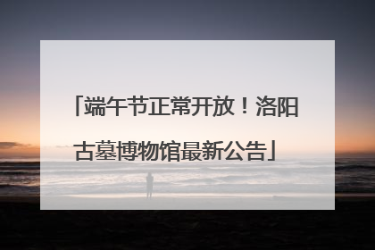 端午节正常开放！洛阳古墓博物馆最新公告