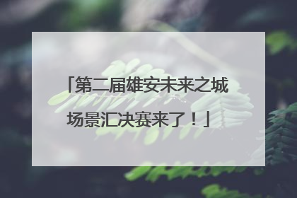 第二届雄安未来之城场景汇决赛来了！
