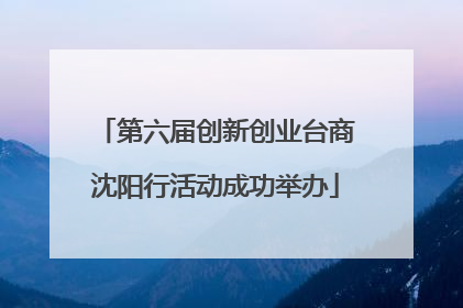 第六届创新创业台商沈阳行活动成功举办