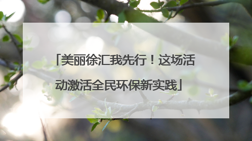 美丽徐汇我先行！这场活动激活全民环保新实践
