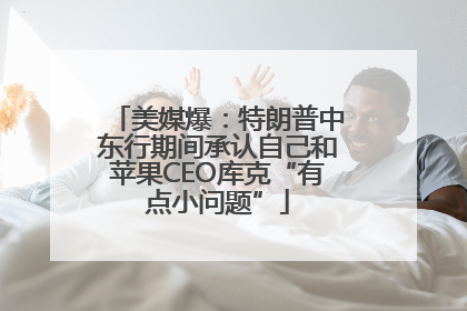 美媒爆：特朗普中东行期间承认自己和苹果CEO库克“有点小问题”