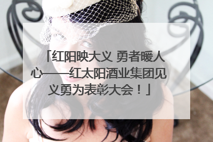 红阳映大义 勇者暖人心——红太阳酒业集团见义勇为表彰大会！