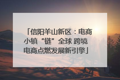 信阳羊山新区：电商小镇“链”全球 跨境电商点燃发展新引擎