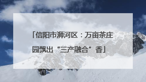 信阳市浉河区：万亩茶庄园飘出“三产融合”香