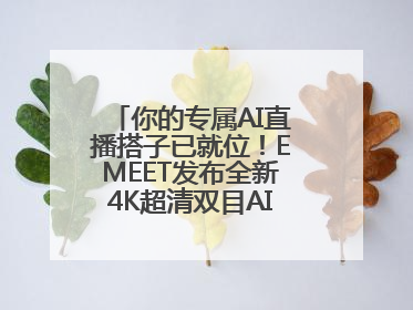 你的专属AI直播搭子已就位！EMEET发布全新4K超清双目AI智能云台摄像头