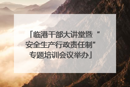 临港干部大讲堂暨“安全生产行政责任制”专题培训会议举办