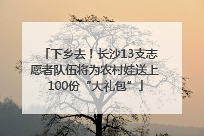 下乡去！长沙13支志愿者队伍将为农村娃送上100份“大礼包”