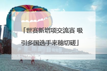 世赛新增项交流赛 吸引多国选手来穗切磋
