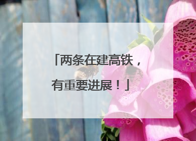 两条在建高铁，有重要进展！
