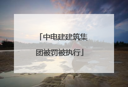 中电建建筑集团被罚被执行