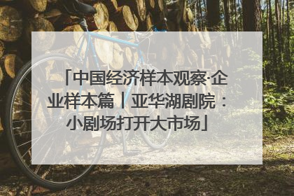 中国经济样本观察·企业样本篇︱亚华湖剧院：小剧场打开大市场