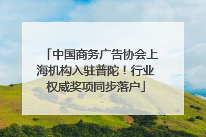 中国商务广告协会上海机构入驻普陀！行业权威奖项同步落户