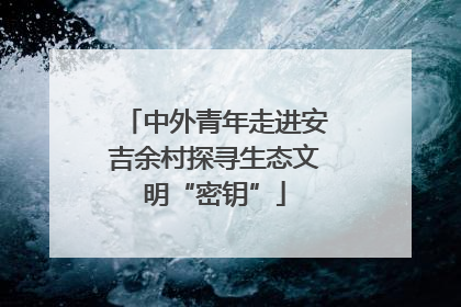 中外青年走进安吉余村探寻生态文明“密钥”