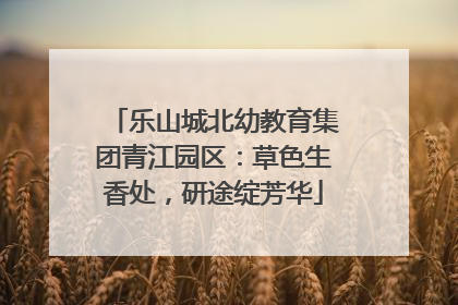 乐山城北幼教育集团青江园区：草色生香处，研途绽芳华