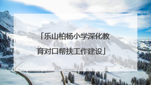 乐山柏杨小学深化教育对口帮扶工作建设