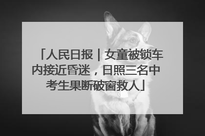 人民日报｜女童被锁车内接近昏迷，日照三名中考生果断破窗救人