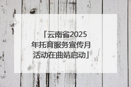 云南省2025年托育服务宣传月活动在曲靖启动