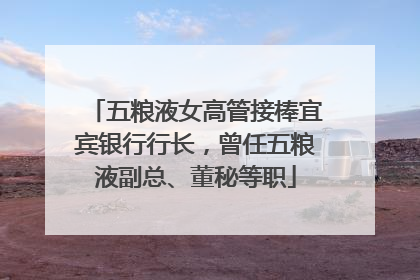 五粮液女高管接棒宜宾银行行长，曾任五粮液副总、董秘等职