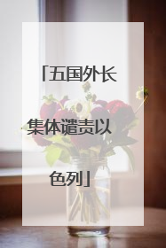 五国外长集体谴责以色列