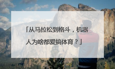从马拉松到格斗，机器人为啥都爱搞体育？