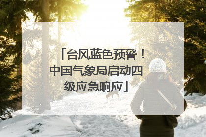 台风蓝色预警！中国气象局启动四级应急响应